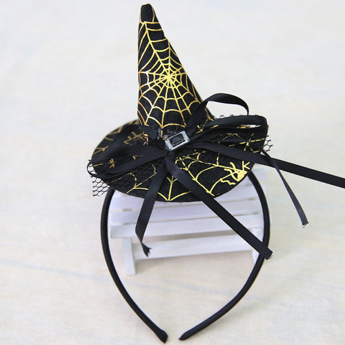 M Diadema Encaje Diadema Sombrero Puntiagudo Bruja