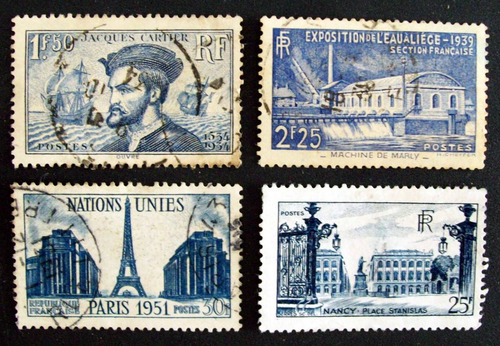 Francia - Lote 4 Lindos Sellos Usados L2273