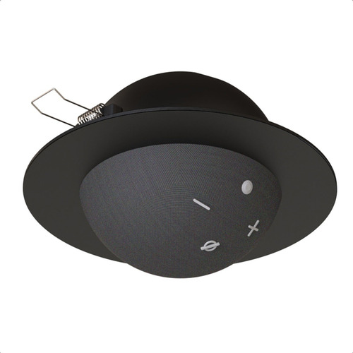 Suporte Embutir Teto Redondo Alexa Echo Dot 4 5 Caixa De Som Cor Preto