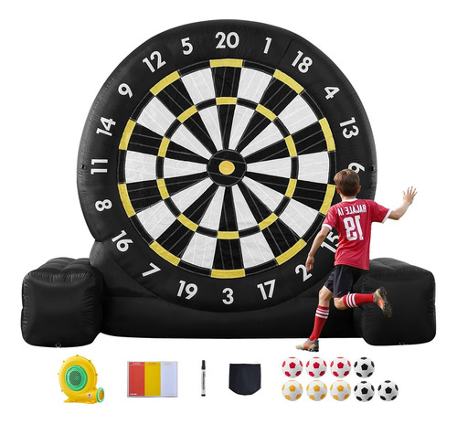 Juego Inflable Tiro Al Blanco Futbol 3.0 M + 9 Pelotas