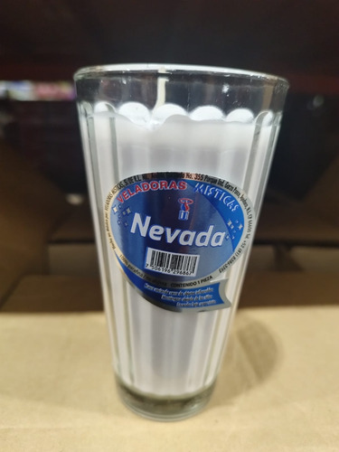 Veladora Limonero Brillamas Parafina Blanca Vaso Vidrio
