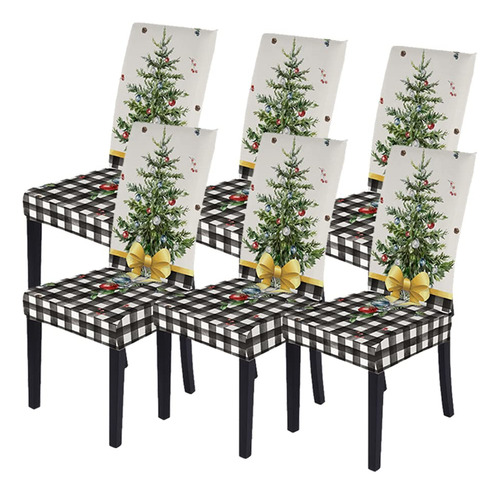 Niditw Juego De 6 Fundas Para Sillas De Comedor De Navidad,.