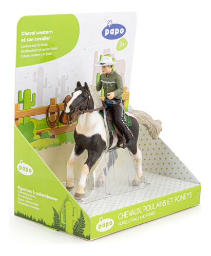 Figura Pintada A Mano Cowboy Y Su Caballo Coleccionable