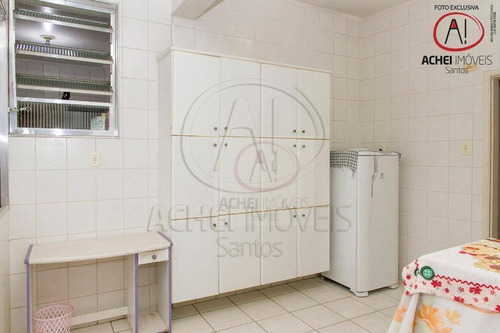 Imagem 14 de 30 de Apartamento Com 3 Dormitórios, 2 Wcs, Andar Alto, Quadra Da Praia, 1 Vaga, À Venda, 128 M² Por R$ 510.000 - Embaré - Santos/sp - Ap10350