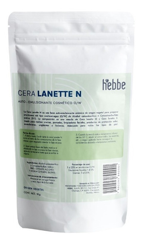 Cera Lanette N (emulsión O/w) 1 Kg