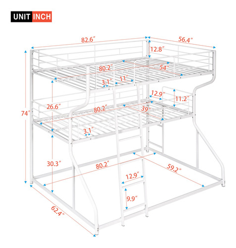 Nirvaer Maximize Space With Triple Bunk Bed Full Xl Over