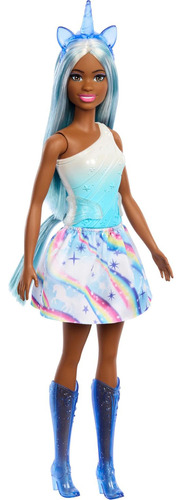 3 Barbie Unicornio Fun & Fancy Hair Rosa Y Dreamtopia Royal