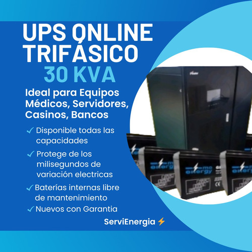 Ups Online Trifásico 30 Kva Disponibilidad Inmediata 