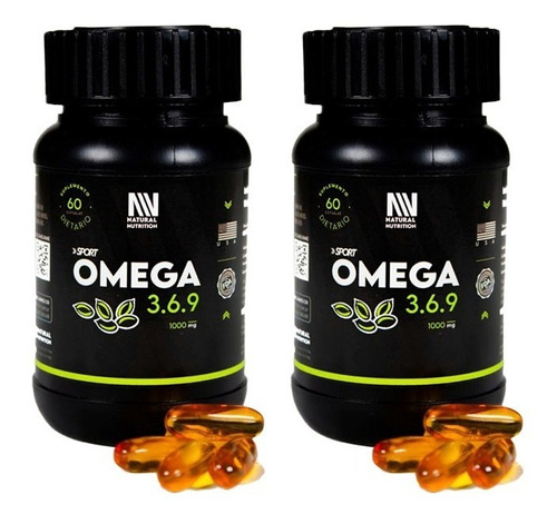 Omega 3, 6 Y 9 60 Caps Blandas Natural Nutrition 1000 Mg X 2