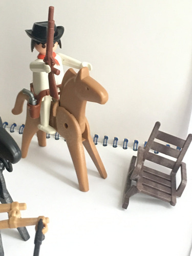 Playmobil - Set De Carreta Cowboys Vaqueros - Vintage 1974 (Usado)