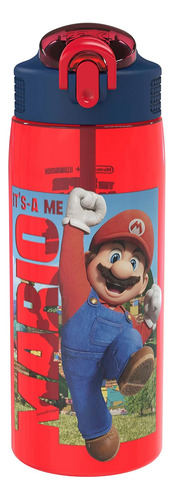 Zak Designs Botella Diseño De Minecraft, Plástico 16 Y 25 Oz Los Super Mario Bros. 25 Oz