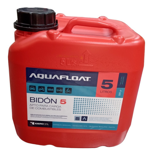 Bidon Combustible Nafta Gasoil 5 Litros Aquafloat 