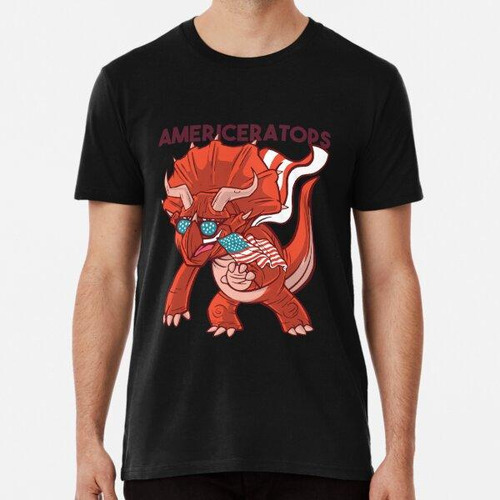 Remera Triceratops Americanos Usa Dinosaurio Algodon Premium