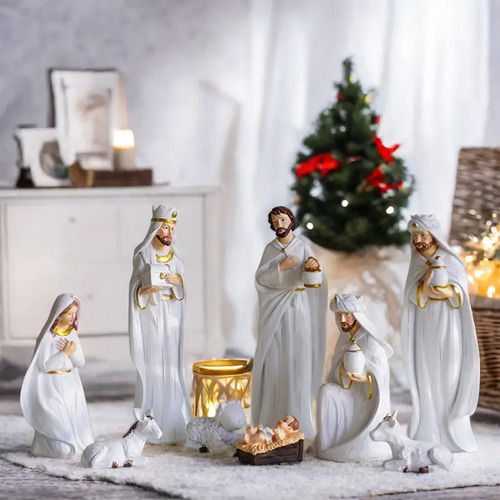 Set De Pesebre Navideño Con Forma De Ángel, 9 Piezas, Decora