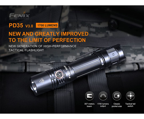 Kit De Linterna Fenix Pd35 V3.0 Con Extras