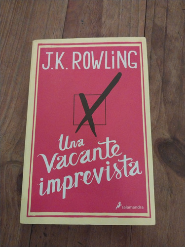 Novela Una Vacante Imprevista. J. K. Rowling