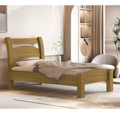 Cama De Solteiro Cambel Julia 110x98x212cm Cor Freijó
