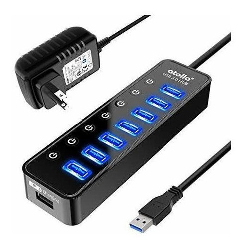 Power Usb Hub 3.0, Divisor De Concentrador De Datos Usb Atol