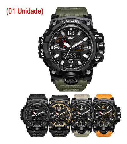 Relógio Smael 1545 Militar Shock Original Varias Cores