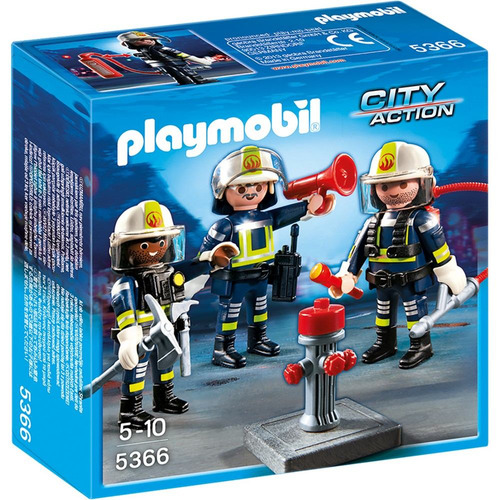Playmobil Equipo De Bomberos 5366 Playset 4 A 10 Años