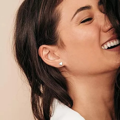 Aretes Plata De Corazón Amor Moda Regalo Para Mujeres