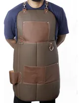 Comprar Mandil Delantal Piel Genuina Parrillero Asador Chef Barista