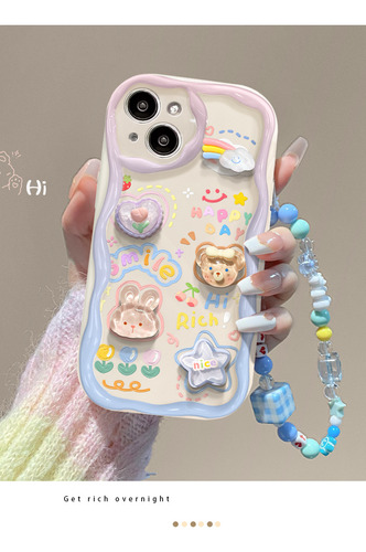 Fundas Para iPhone 3d Plush Cloud Chain 1413pr Silicone Soft C