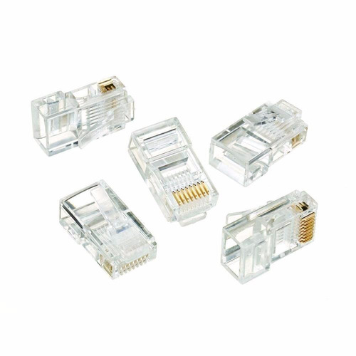 100 Fichas Plug Rj45 Premium Reforzadas Doble Cantacto Y Mas