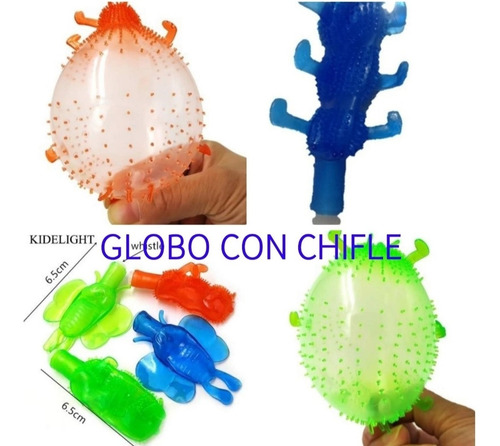 20 Globos Con Silbato Ciempies