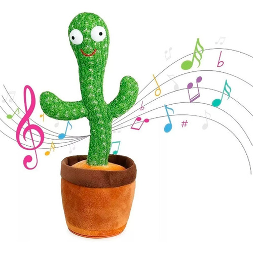 Cactus Bailarín De Peluche, Baila E Imita Voz Recargable