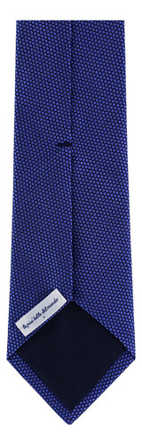 Corbata Brera Seda Textura Para Hombre 425 Color Azul medio