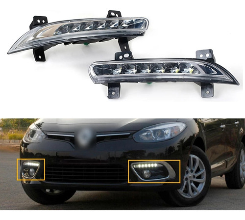 Luz Antiniebla Led Drl De Coche Para Renault Fluence 2014+ A