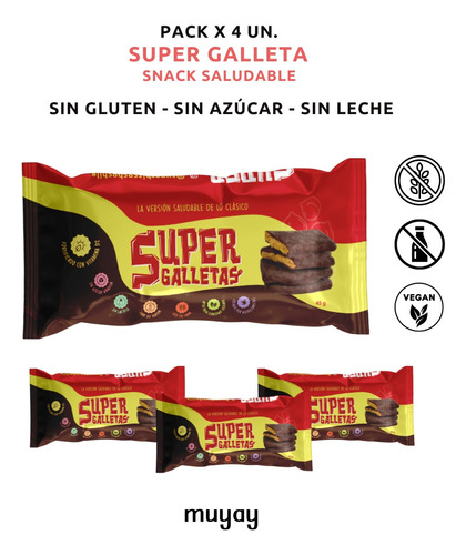 Pack Super Galletas Con Chocolate - Sin Gluten, Sin Azucar