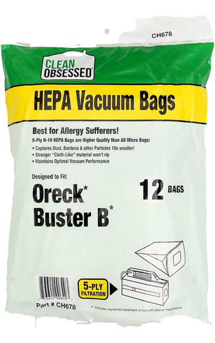 Clean Bolsas Hepa Obsesionadas Con Hepa Compatibles Con Orec