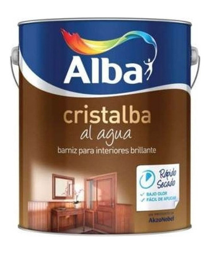 Cristalba Barniz Al Agua Brillante 4lt Pintumm