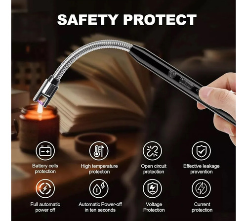 2pcs Encendedor Eléctrico Recargable Usb De Cocina Multiusos