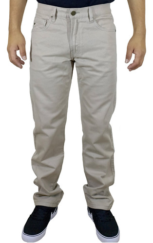 Pantalón Jean Clásico Para Hombre - Beige