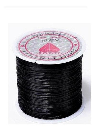 Imagem 3 de 3 de Fio De Silicone Seda Para Mega Hair / Preto / 15 Rolo 50 Mt