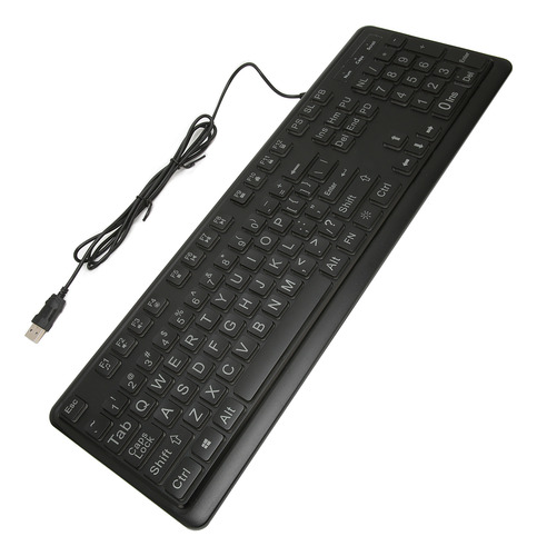 Teclado De Computador Com Impressão Grande, Letras Grandes E