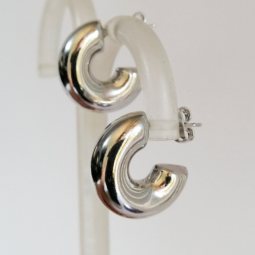 Aretes Arracadas Infladas Oro Laminado