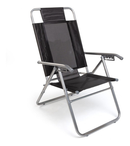 Combo X2 Sillon Reposera Playa Alta 5 Posiciones Aluminio