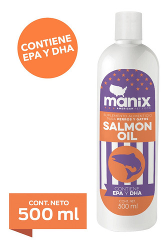 Salmon Oil Aceite De Salmón Manix 500 Ml