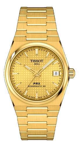 Reloj Tissot Prx 35mm Powermatic 80 Yellow Gold 