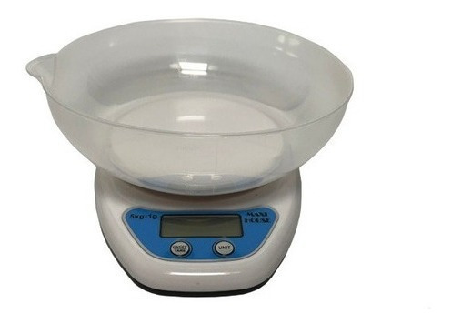 Gramera Pesa Balanza Digital 5 Kilos + Recipiente Bowl 