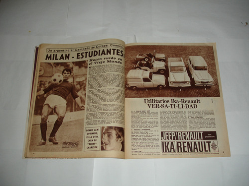 Revista Goles 1068 Huracán 3 San Lorenzo 1 1969 Excelente!! (Usado)