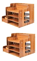 Comprar Mayoreo 2 Organizadores  De Escritorio Armable Madera