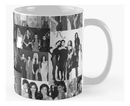 Taza X4 Collage De Kardashian Y Jenner En Blanco Y Negro Cal