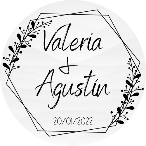 120 Sticker Etiqueta Boda Personalizado