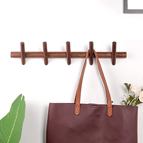 Ganchos De Madera Para Abrigos Montados En La Pared, Soporte