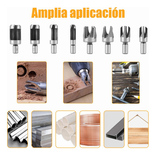 De Taladro Avellanador De Paso Redondo Broca Accesorios 26